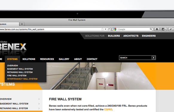Benex Website design